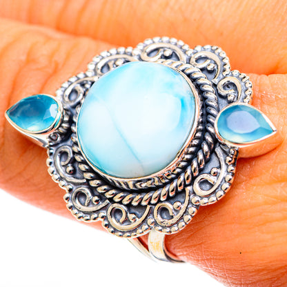 Larimar Rings handcrafted by Ana Silver Co - RING107596