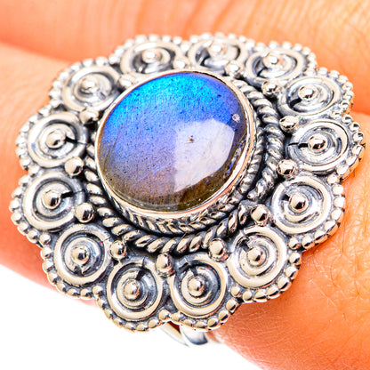 Labradorite Rings handcrafted by Ana Silver Co - RING107597