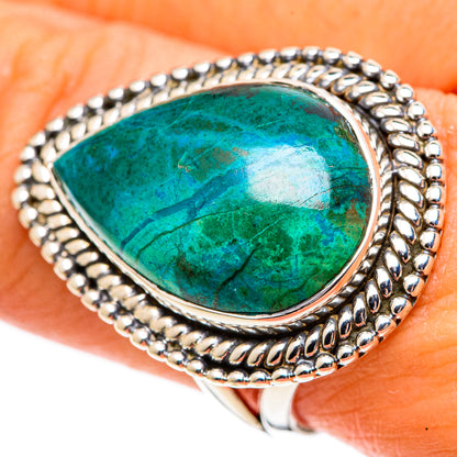Chrysocolla Rings handcrafted by Ana Silver Co - RING107599