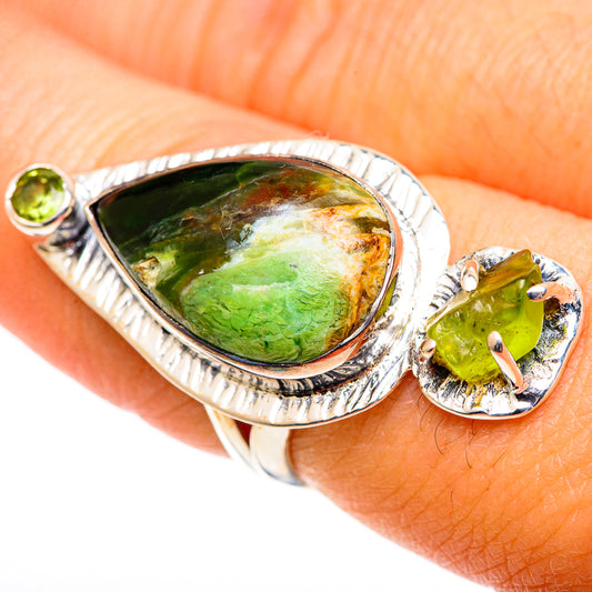 Australian Green Opal Rings handcrafted by Ana Silver Co - RING107600
