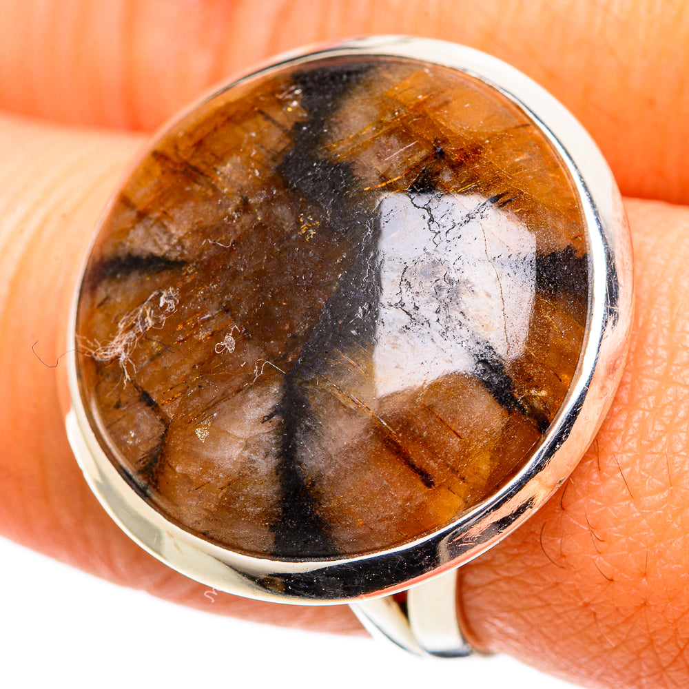 Chiastolite Rings handcrafted by Ana Silver Co - RING107618