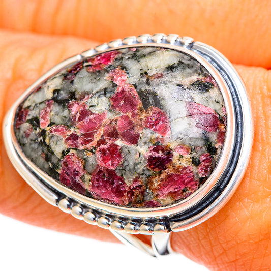 Russian Eudialyte Rings handcrafted by Ana Silver Co - RING107622
