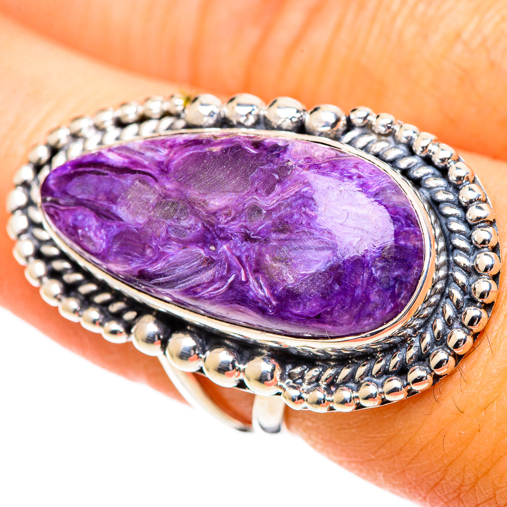 Charoite Rings handcrafted by Ana Silver Co - RING107623