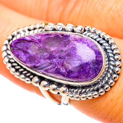 Charoite Rings handcrafted by Ana Silver Co - RING107623