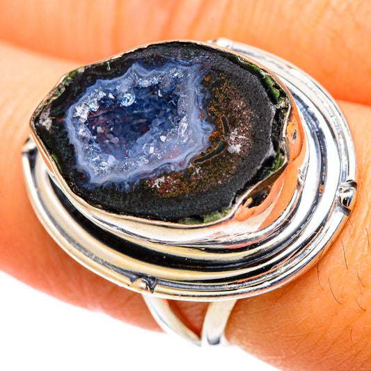 Coconut Geode Druzy Rings handcrafted by Ana Silver Co - RING107627