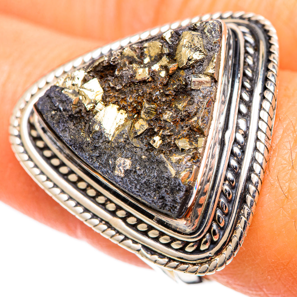 Pyrite Rings handcrafted by Ana Silver Co - RING107629