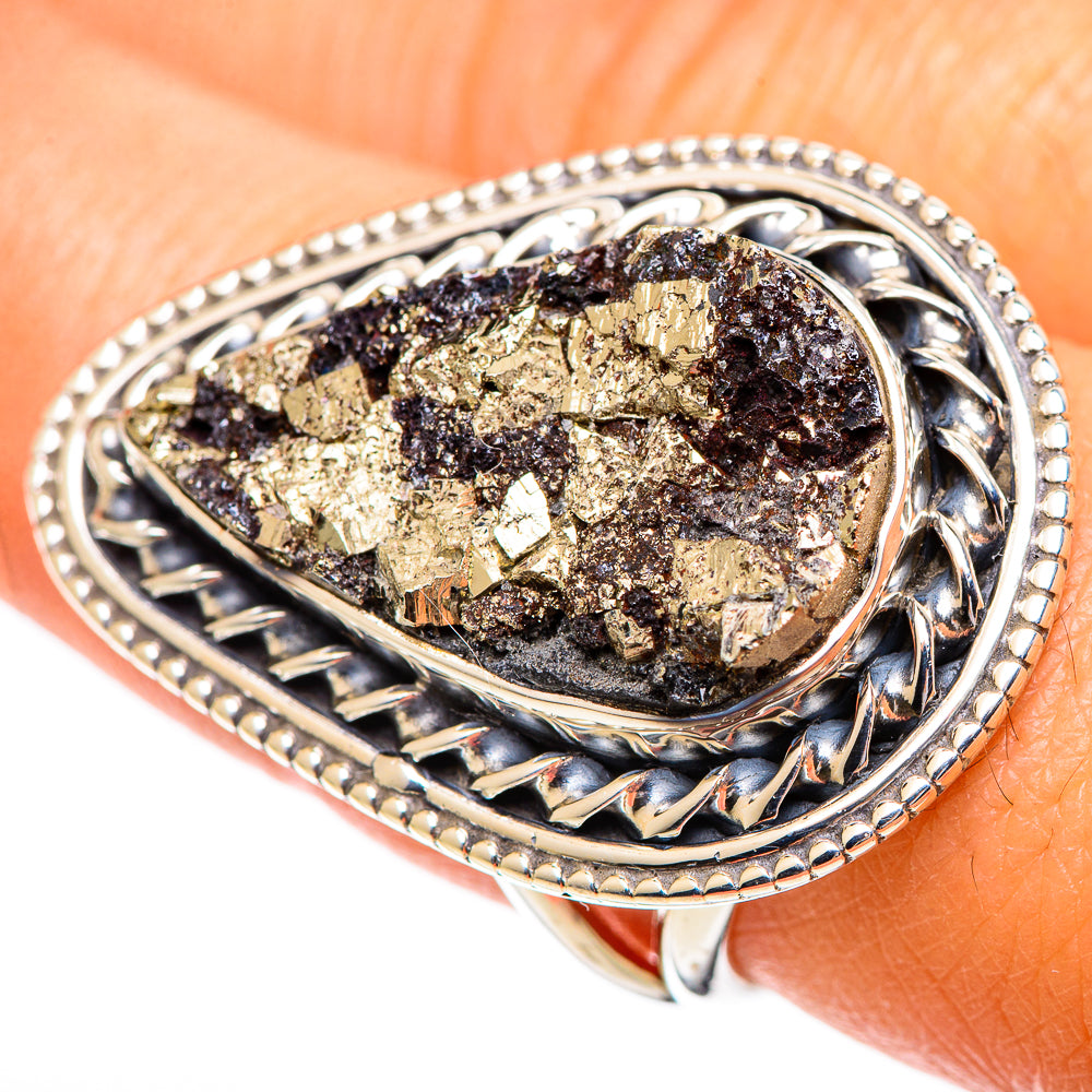 Pyrite Rings handcrafted by Ana Silver Co - RING107630