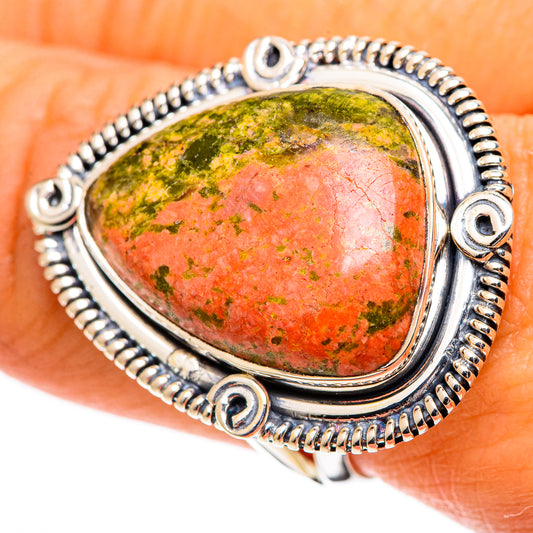 Unakite Rings handcrafted by Ana Silver Co - RING107636