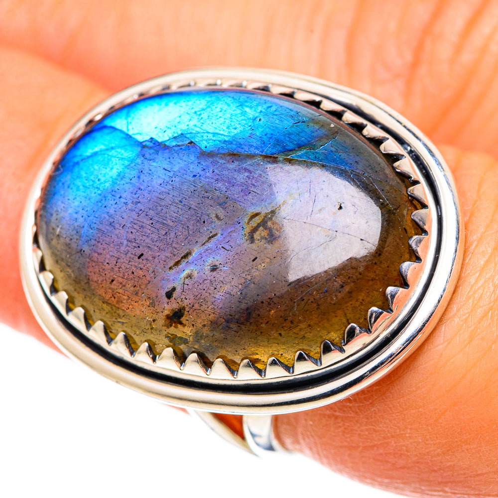 Labradorite Rings handcrafted by Ana Silver Co - RING107641