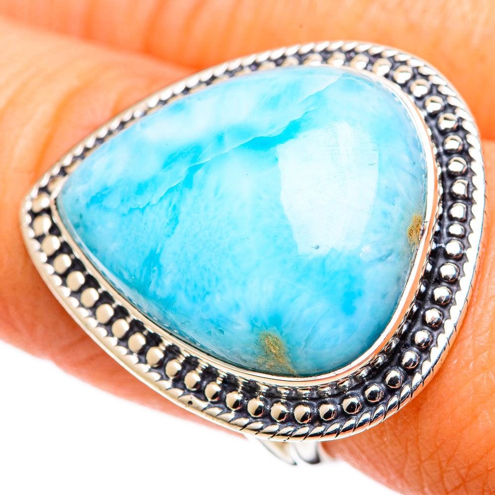 Larimar Rings handcrafted by Ana Silver Co - RING107644