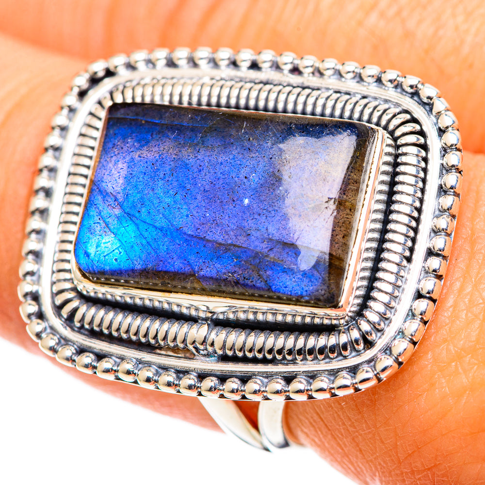 Labradorite Rings handcrafted by Ana Silver Co - RING107645