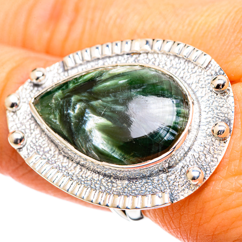 Seraphinite Rings handcrafted by Ana Silver Co - RING107650