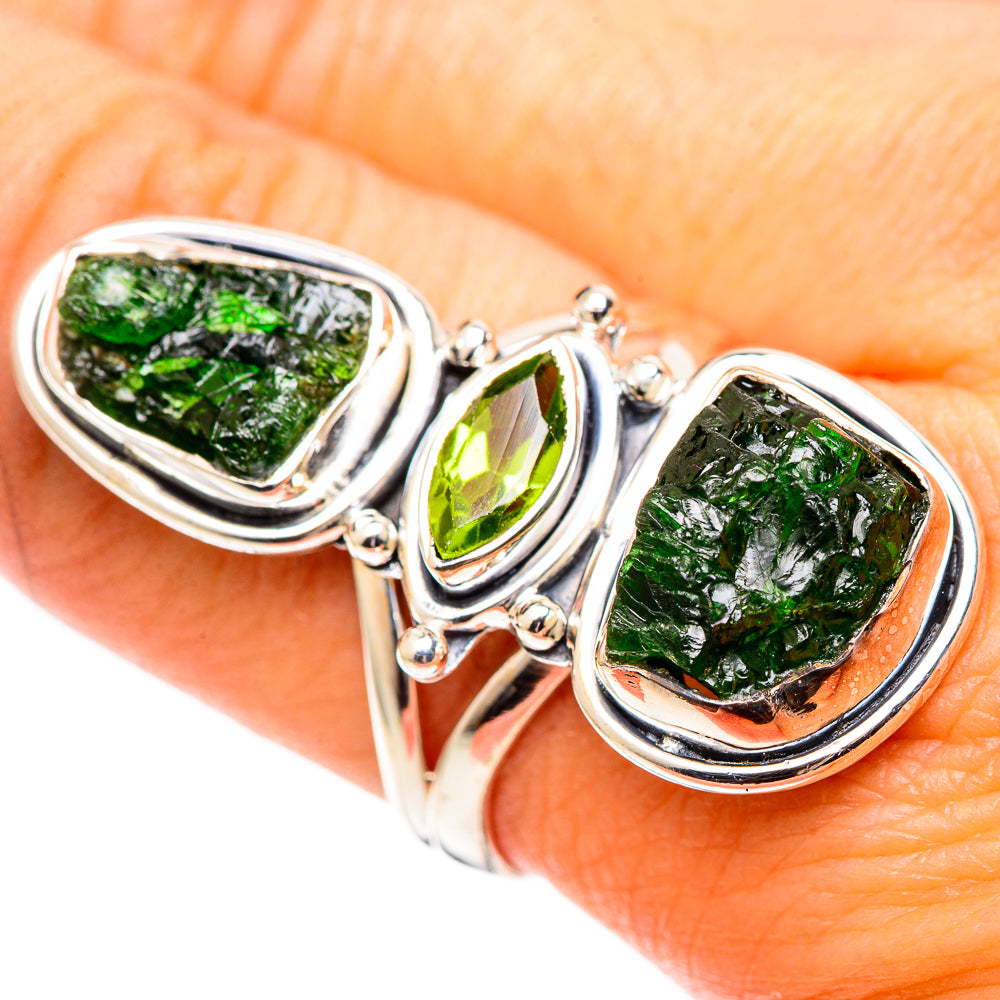 Chrome Diopside Rings handcrafted by Ana Silver Co - RING107654