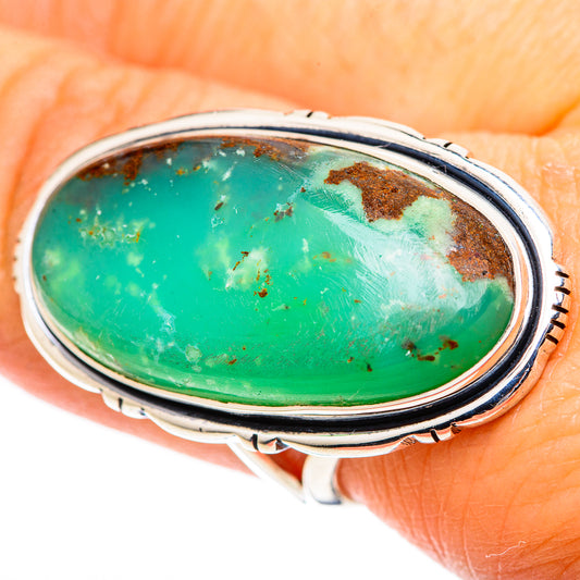 Chrysoprase Rings handcrafted by Ana Silver Co - RING107656
