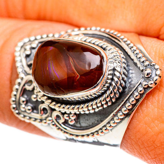 Mexican Fire Agate Rings handcrafted by Ana Silver Co - RING107661