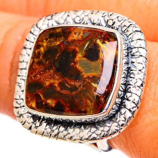 Golden Pietersite Rings handcrafted by Ana Silver Co - RING107663