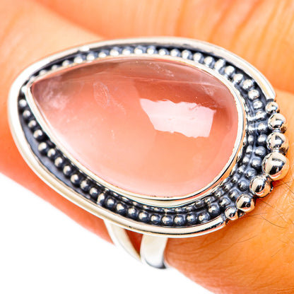 Rose Quartz Rings handcrafted by Ana Silver Co - RING107668