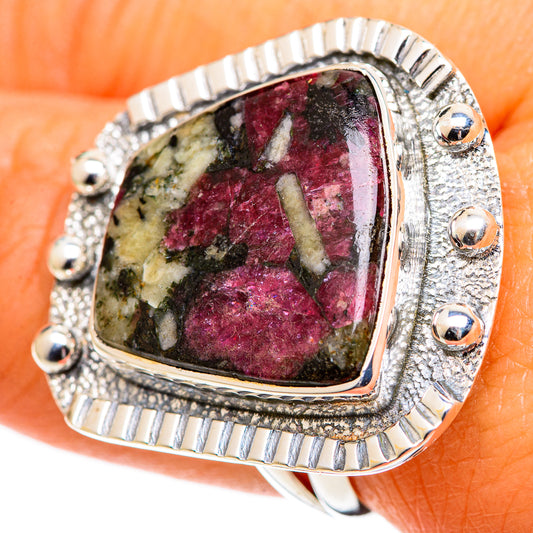 Russian Eudialyte Rings handcrafted by Ana Silver Co - RING107670