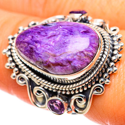 Charoite Rings handcrafted by Ana Silver Co - RING107673