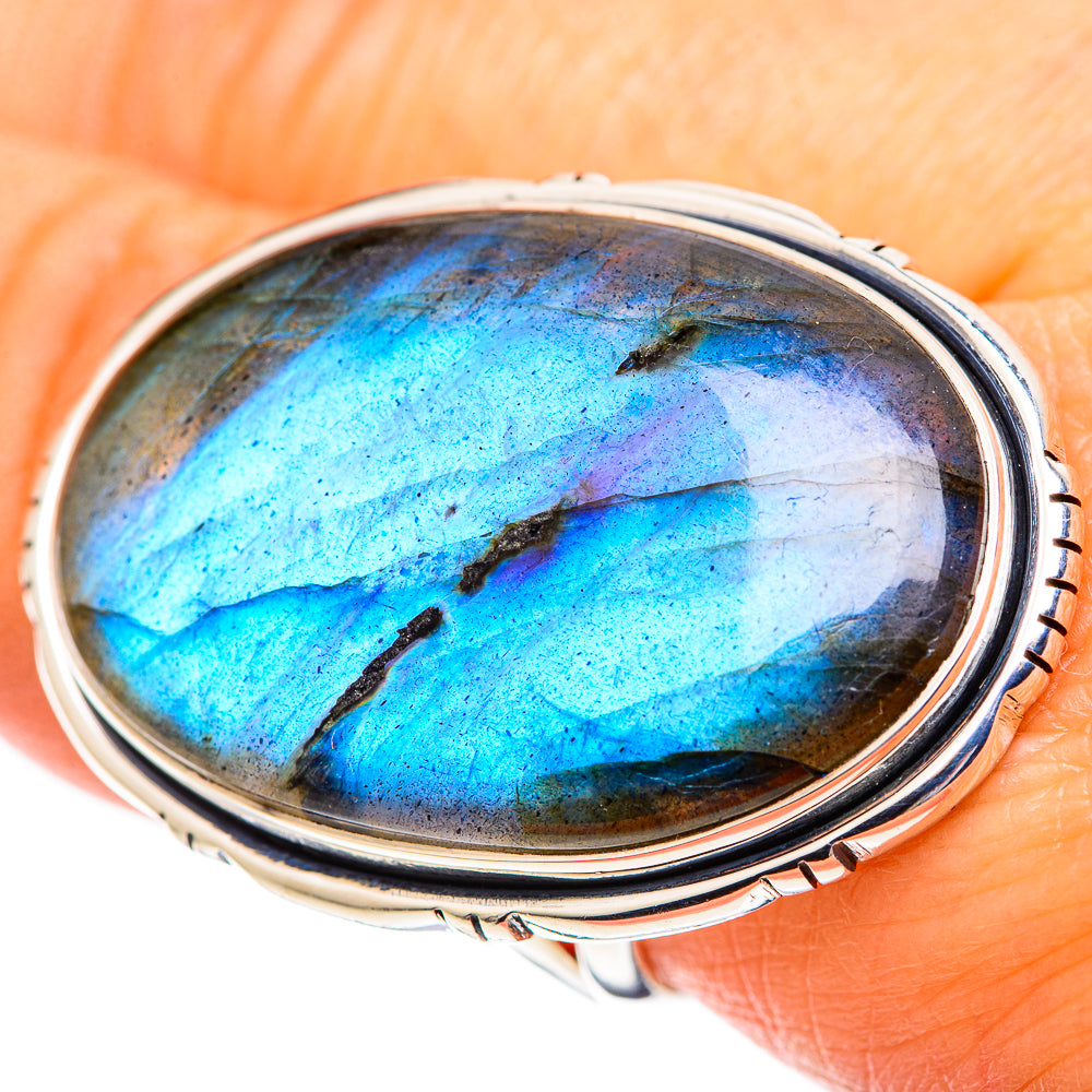 Labradorite Rings handcrafted by Ana Silver Co - RING107685