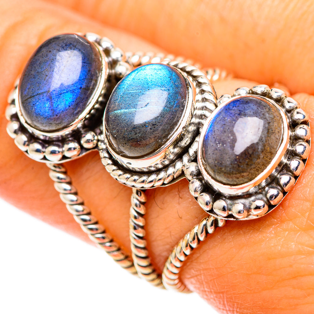 Labradorite Rings handcrafted by Ana Silver Co - RING107687