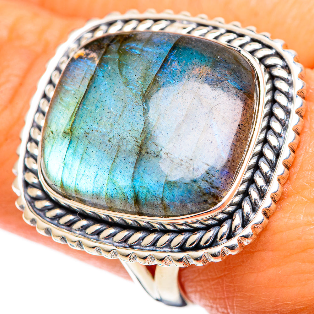 Labradorite Rings handcrafted by Ana Silver Co - RING107691