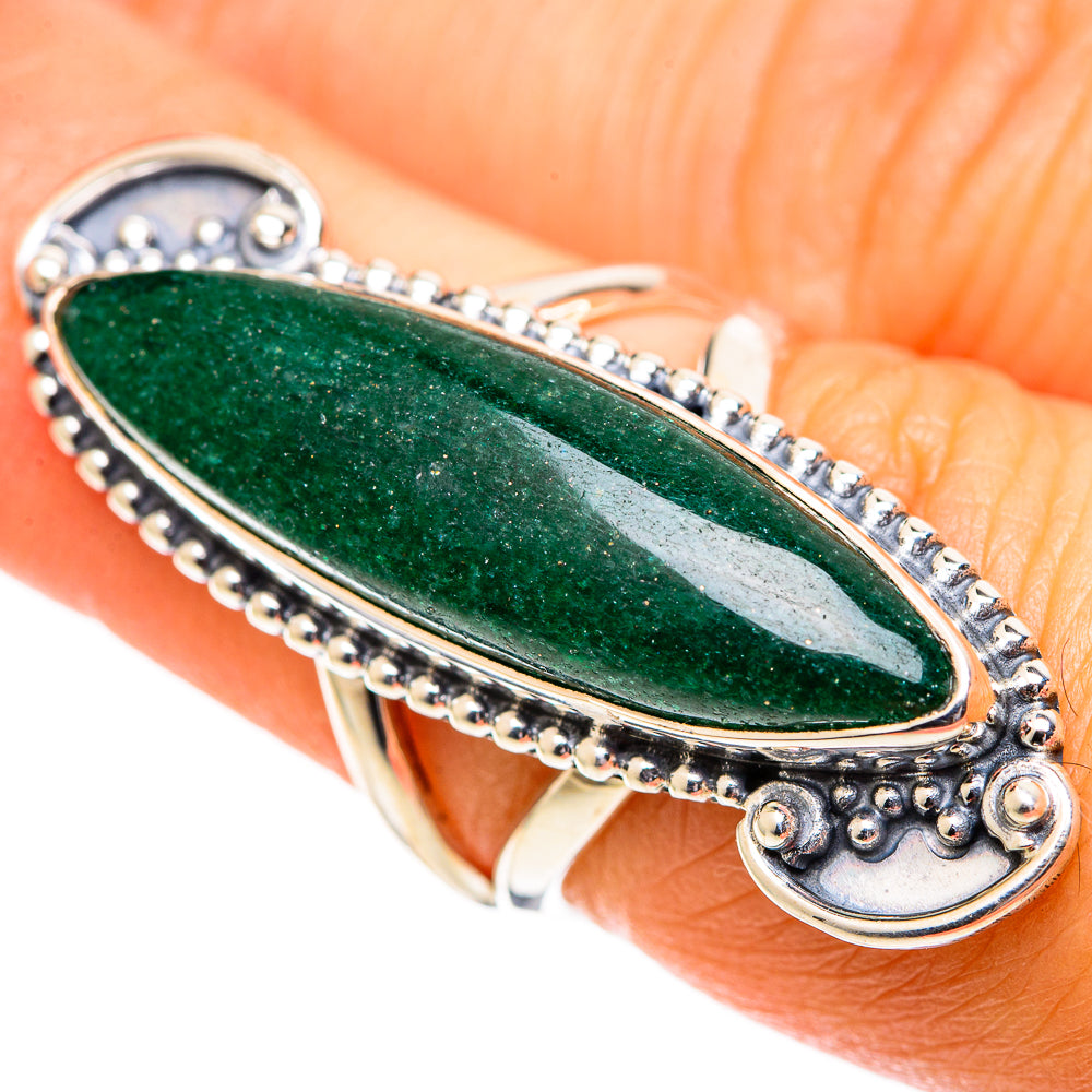 Green Aventurine Rings handcrafted by Ana Silver Co - RING107692