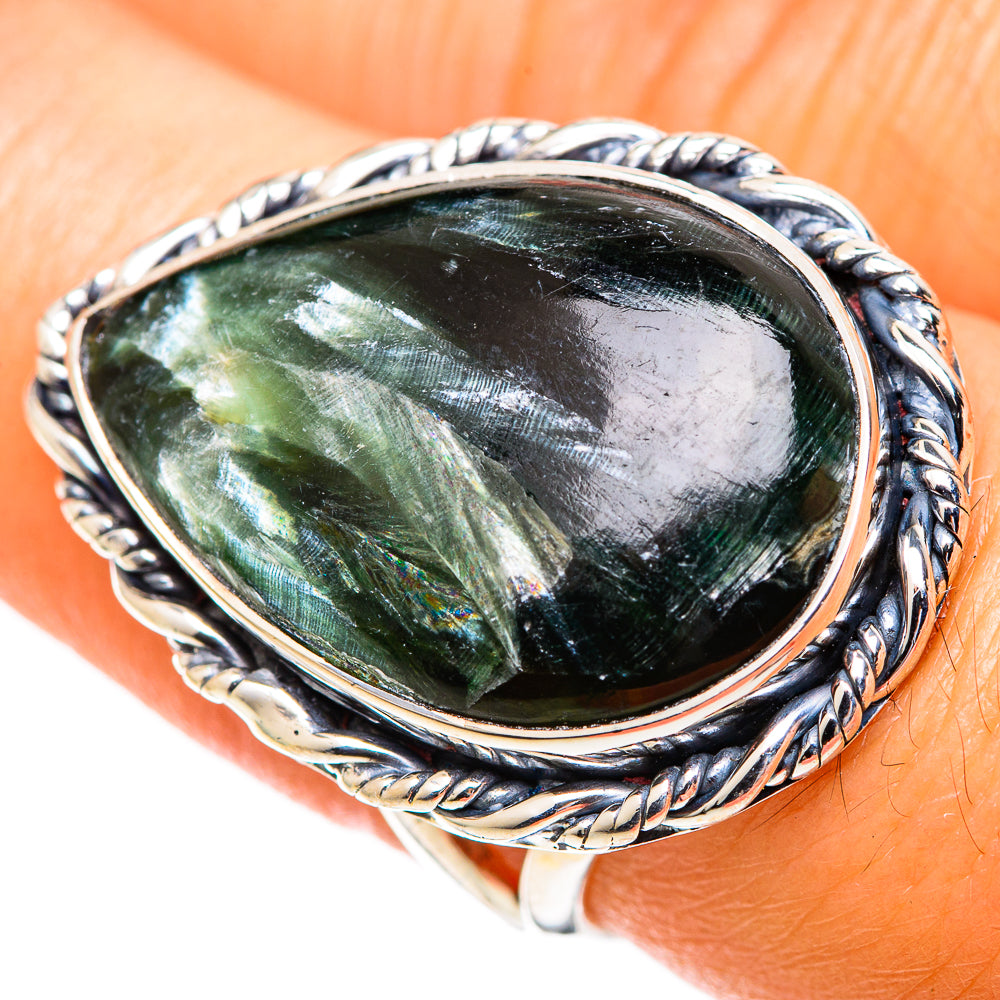 Seraphinite Rings handcrafted by Ana Silver Co - RING107695