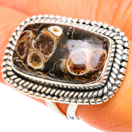 Turritella Agate Rings handcrafted by Ana Silver Co - RING107703