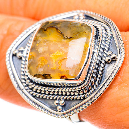 Plume Agate Rings handcrafted by Ana Silver Co - RING107708