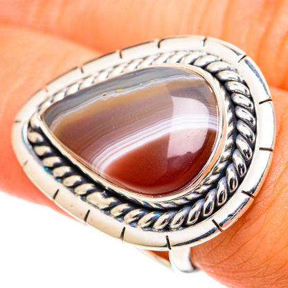 Botswana Agate Rings handcrafted by Ana Silver Co - RING107709