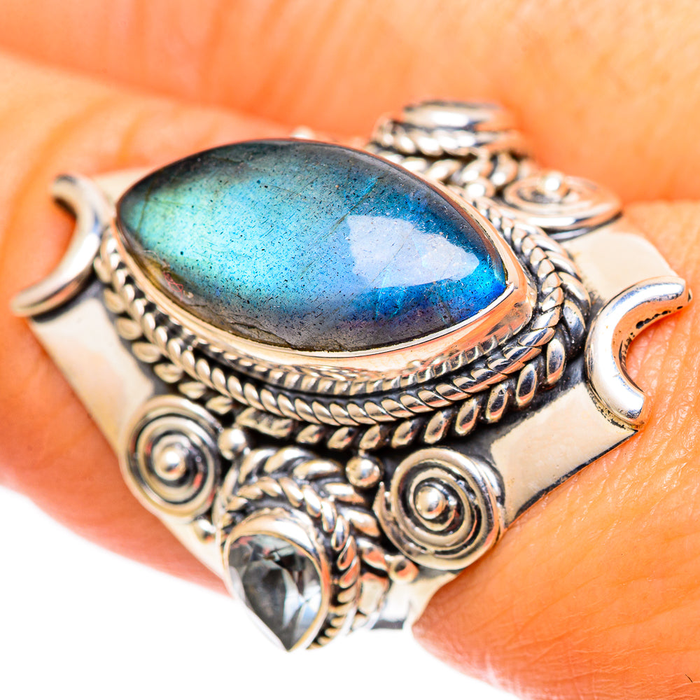 Labradorite Rings handcrafted by Ana Silver Co - RING107719