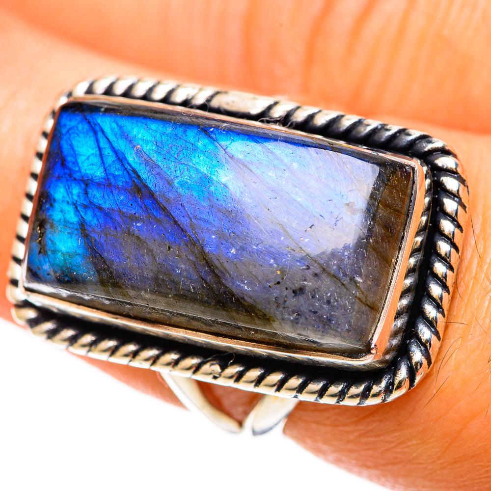 Labradorite Rings handcrafted by Ana Silver Co - RING107723