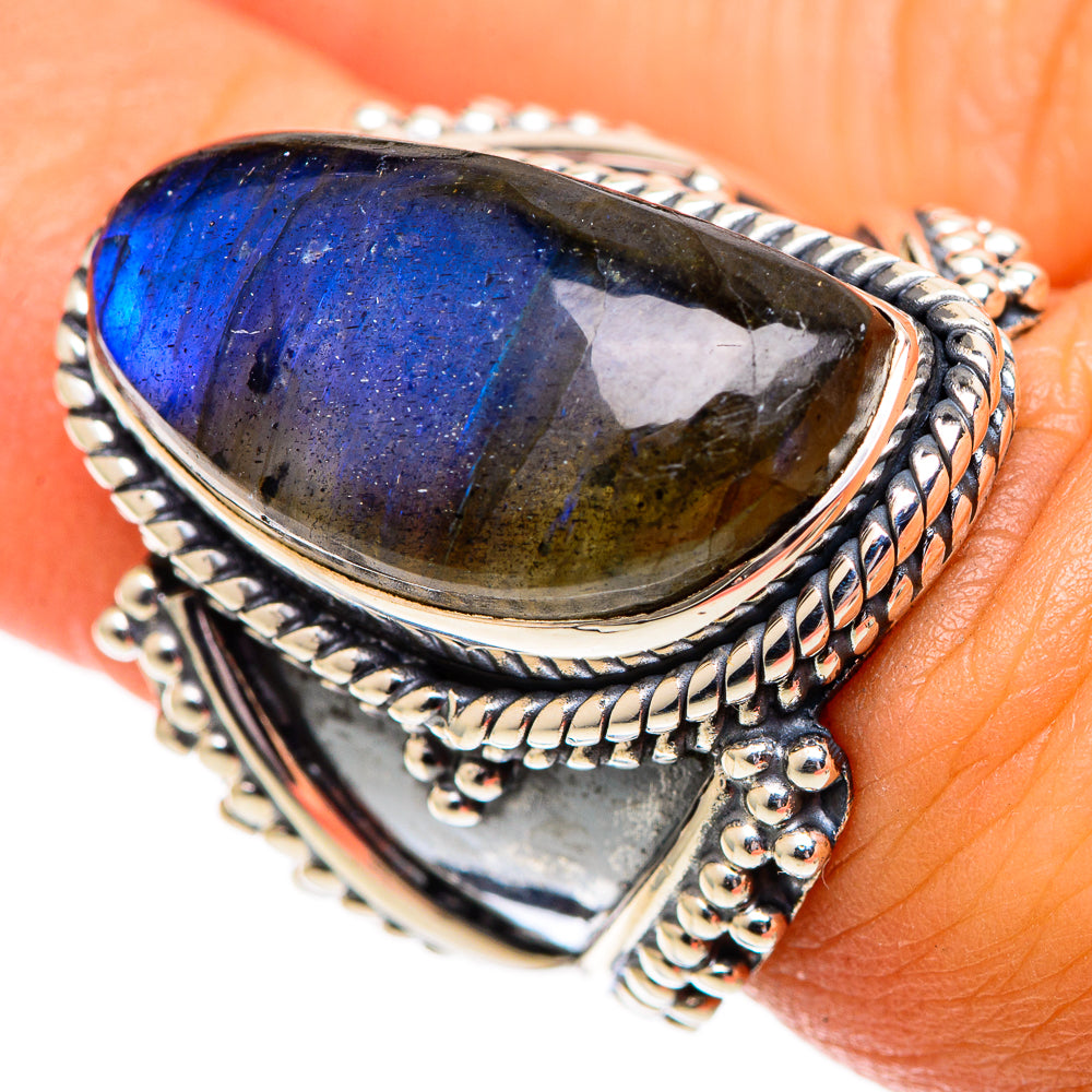 Labradorite Rings handcrafted by Ana Silver Co - RING107724