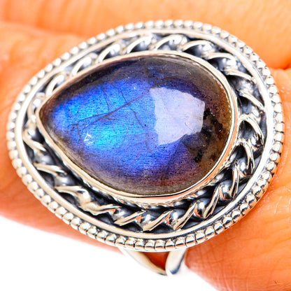 Labradorite Rings handcrafted by Ana Silver Co - RING107725