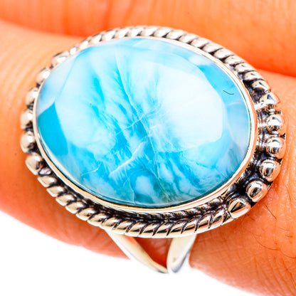 Larimar Rings handcrafted by Ana Silver Co - RING107727