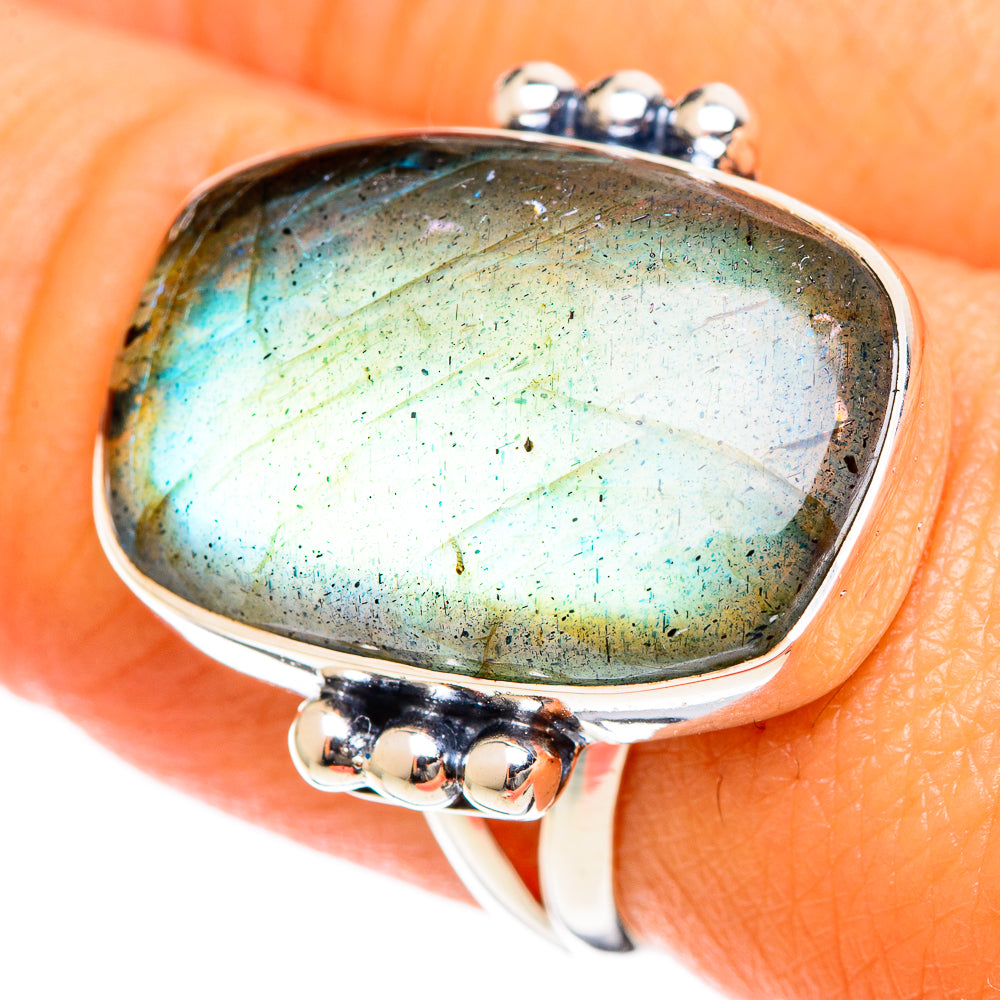Labradorite Rings handcrafted by Ana Silver Co - RING107732