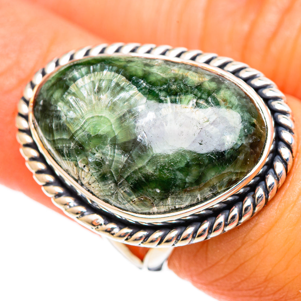 Seraphinite Rings handcrafted by Ana Silver Co - RING107737