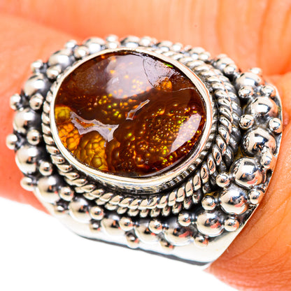 Mexican Fire Agate Rings handcrafted by Ana Silver Co - RING107743