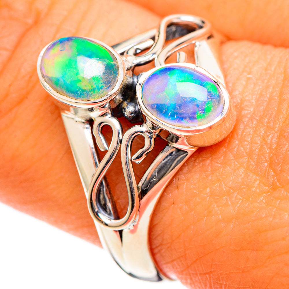 Ethiopian Opal Rings handcrafted by Ana Silver Co - RING107761