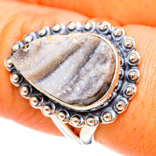 Desert Druzy Rings handcrafted by Ana Silver Co - RING107763