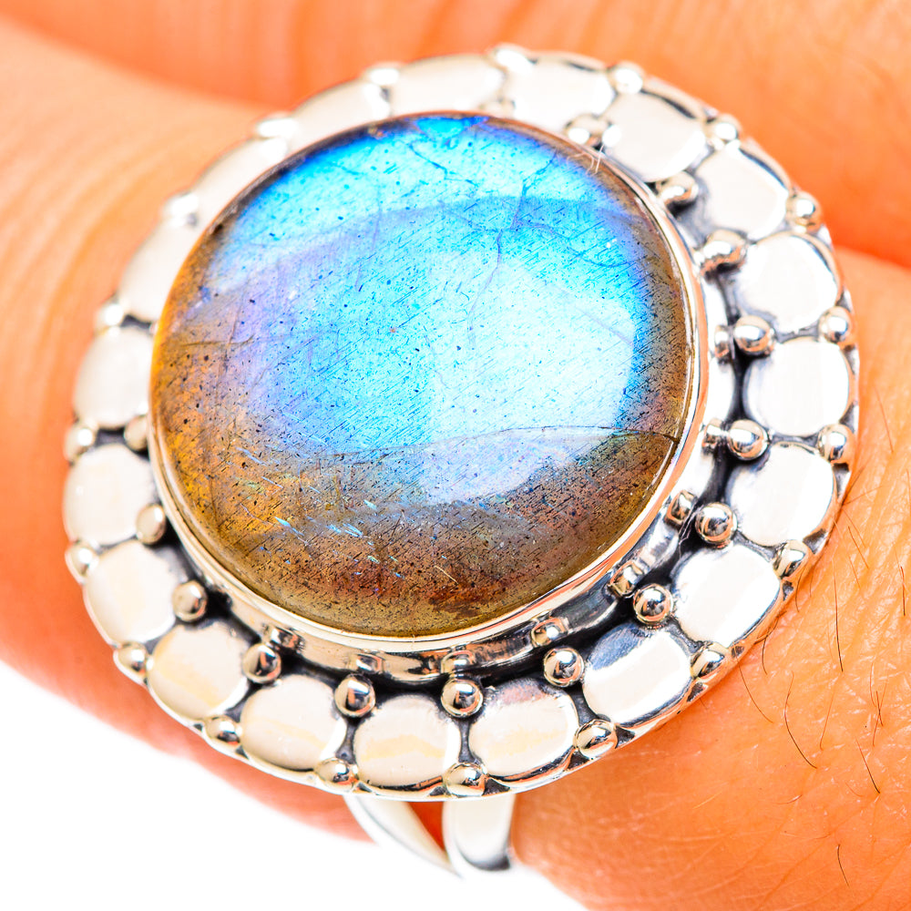 Labradorite Rings handcrafted by Ana Silver Co - RING107765