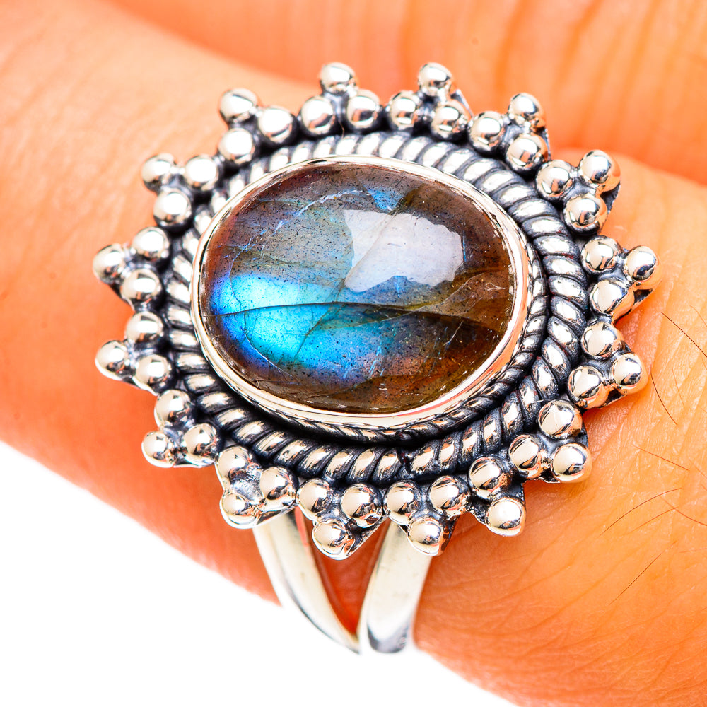 Labradorite Rings handcrafted by Ana Silver Co - RING107768