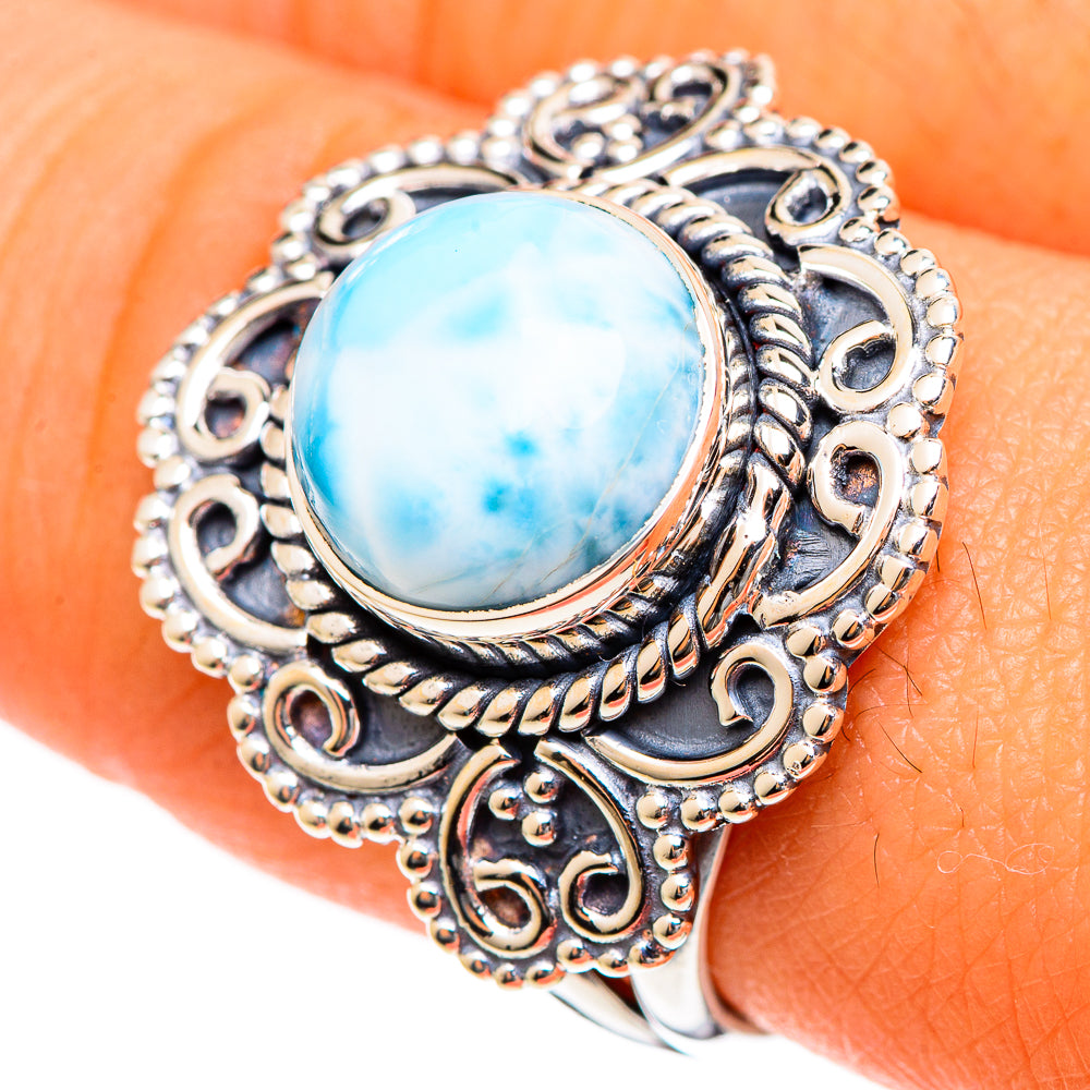 Larimar Rings handcrafted by Ana Silver Co - RING107769