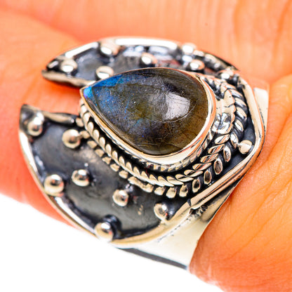 Labradorite Rings handcrafted by Ana Silver Co - RING107770