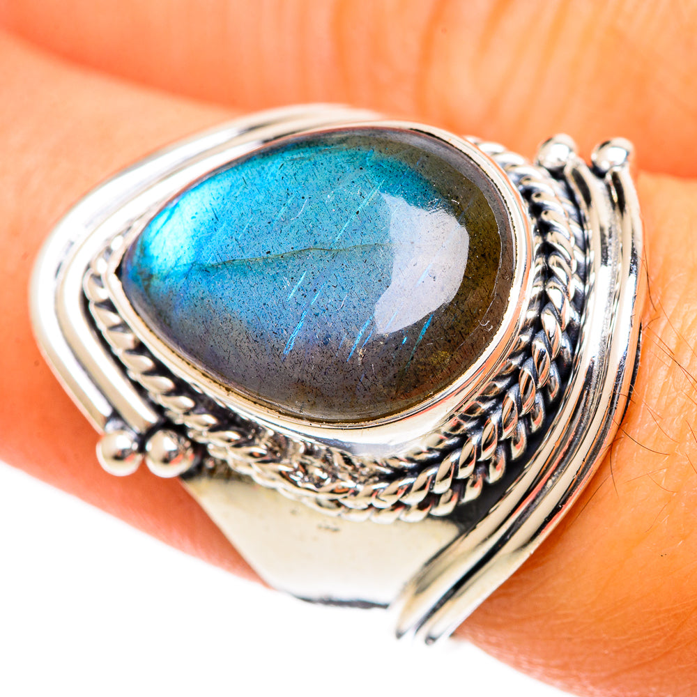 Labradorite Rings handcrafted by Ana Silver Co - RING107772