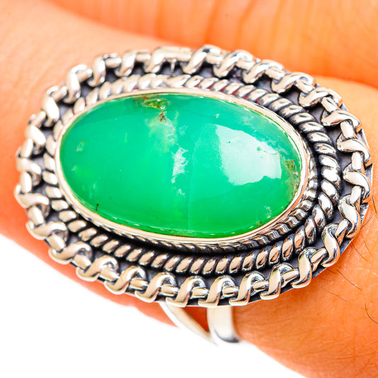 Chrysoprase Rings handcrafted by Ana Silver Co - RING107778