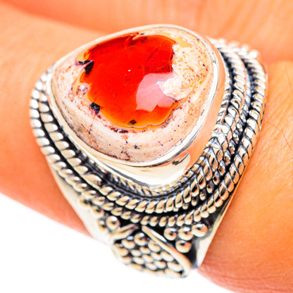 Mexican Fire Opal Rings handcrafted by Ana Silver Co - RING107796