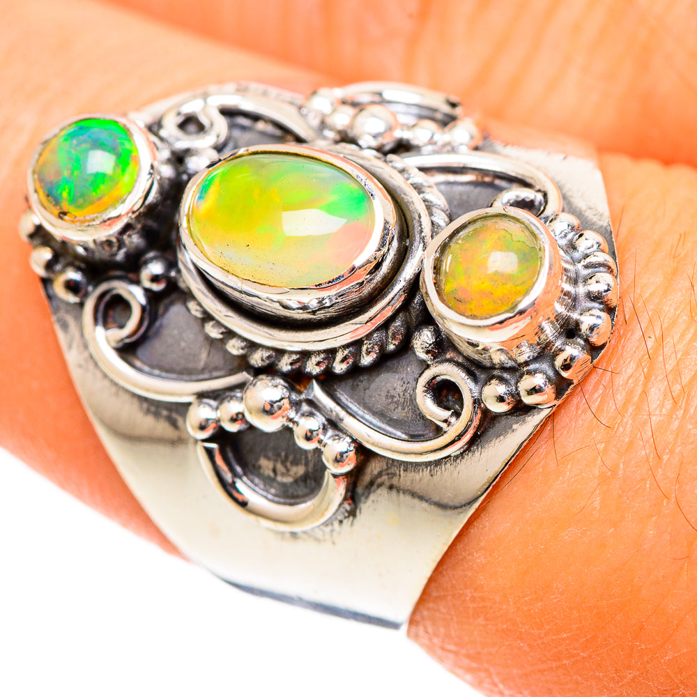 Ethiopian Opal Rings handcrafted by Ana Silver Co - RING107797