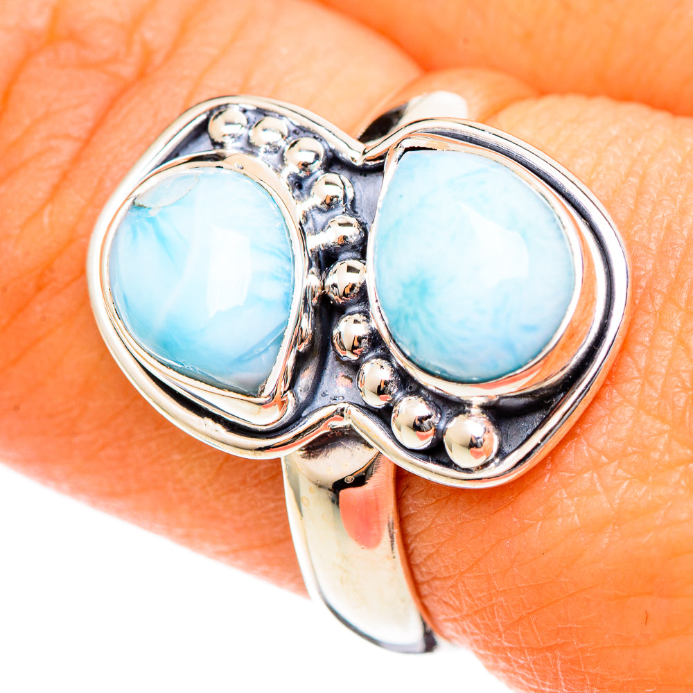 Larimar Rings handcrafted by Ana Silver Co - RING107800